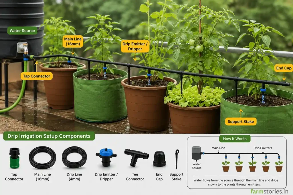 drip irrigation for balcony setup step bystep guide